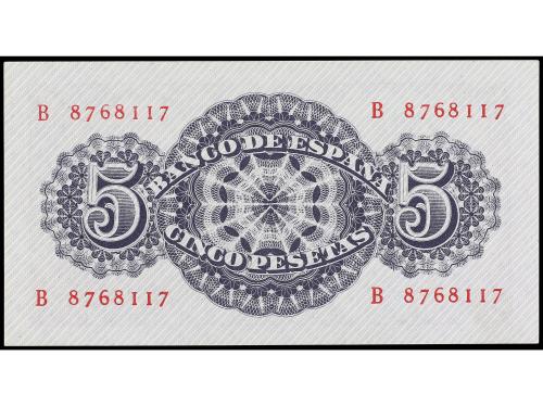 ESTADO ESPAÑOL. 5 Pesetas. 4 Septiembre 1940. Séneca. Serie 