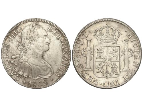 CARLOS IV. 8 Reales. 1802. MÉXICO. F.T. 26,80 grs. (Limpiada