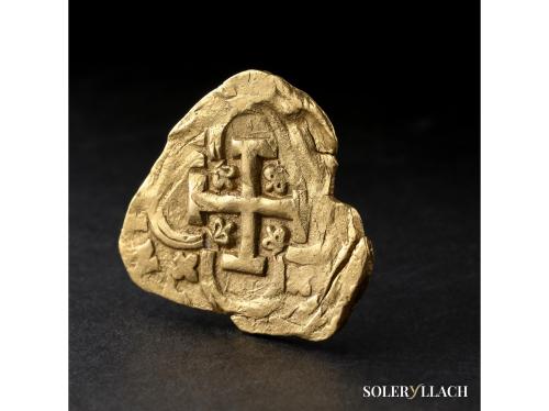 CARLOS II. 8 Escudos. SEVILLA. M. 26,89 grs. Fecha no visibl