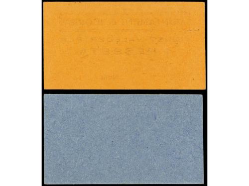 CATALUNYA. Lote 2 billetes 50 Cèntims y 1 Pesseta. Aj. d´IBO