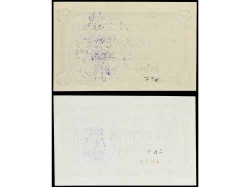 CATALUNYA. Lote 2 billetes 25 Cèntims y 1 Pesseta. Maig 1937