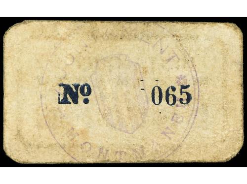 CATALUNYA. 50 Céntims. Aj. de MONTMANEU. (algo sucio). RARO.