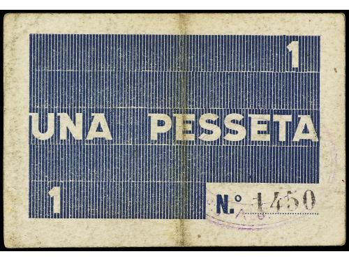 CATALUNYA. 1 Pesseta. 15 Maig 1937. L´ ALBI. SINDICAT DE TRE