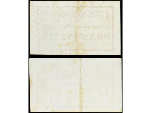 CATALUNYA. Lote 2 billetes 50 Cèntims y 1 Pesseta. Novembre 