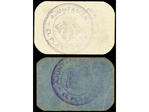 CATALUNYA. Lote 2 billetes 10 y 15 Cèntims. 2 Setembre 1938.