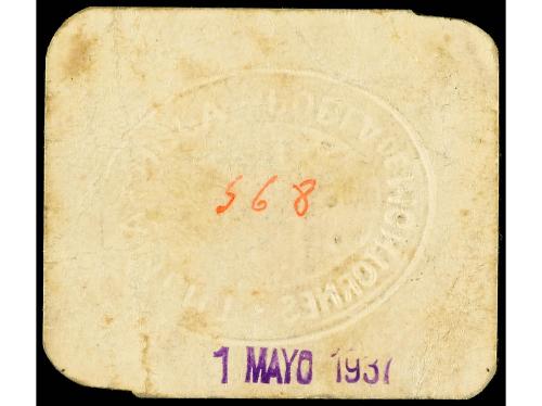 CATALUNYA. 1 Pesseta. 1 Mayo 1937. Aj. de LA POBLA DE MONTOR