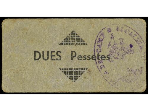 CATALUNYA. 2 Pessetes. Aj. de LA SELVA DEL CAMP. Cartón. (Al