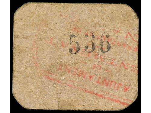 CATALUNYA. 10 Cèntims. Aj. de SENTMENAT. Cartón. MUY ESCASO.