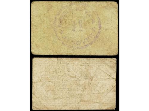 CATALUNYA. Lote 2 billetes 25 y 50 Cèntims. C.M. d´ ALDOVER.