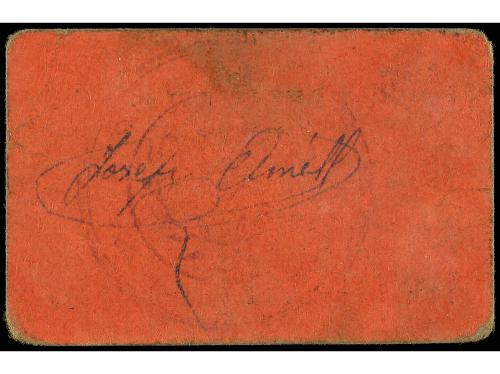 CATALUNYA. 1 Pesseta. C.M. de ELS TORMS. Cartón. Numeración 