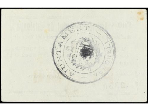 CATALUNYA. 1 Pesseta. Desembre 1937. Aj. d´ EL VENDRELL. AJU