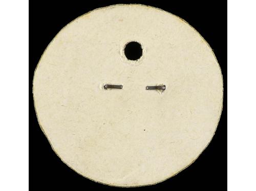 CATALUNYA. 1 Pesseta. C.M de VERGES. Cartón redondo. Con peq