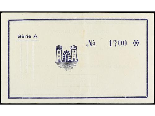 CATALUNYA. 1 pesseta. C.M. de VILALLONGA DEL CAMP. 2ª emisió