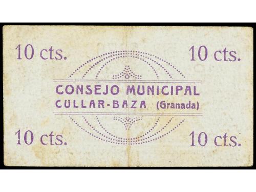 ANDALUCÍA. 10 Céntimos. Noviembre 1937. C.M. de CÚLLAR-BAZA 