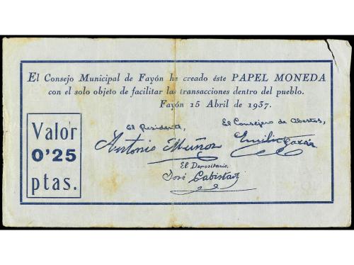 ARAGÓN-FRANJA DE PONENT. 25 Céntimos. 15 Abril 1937. Ay. de 