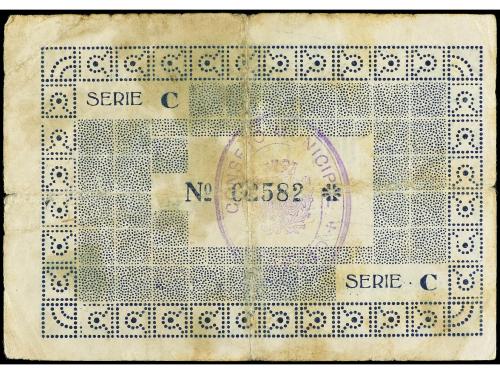 ARAGÓN-FRANJA DE PONENT. 1 Peseta. 11 Mayo 1937. C.M. de SÁS