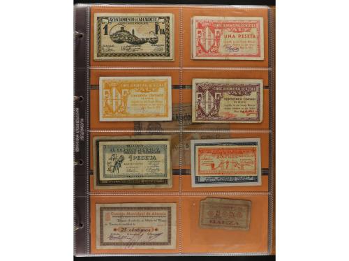 Lote 141 billetes. Varias PROVINCIAS DE ESPAÑA. Resto de col