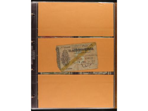 Lote 141 billetes. Varias PROVINCIAS DE ESPAÑA. Resto de col