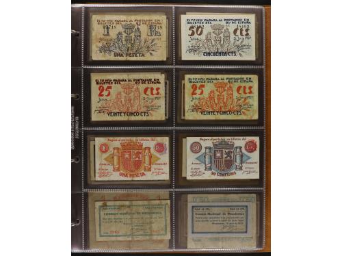 Lote 141 billetes. Varias PROVINCIAS DE ESPAÑA. Resto de col