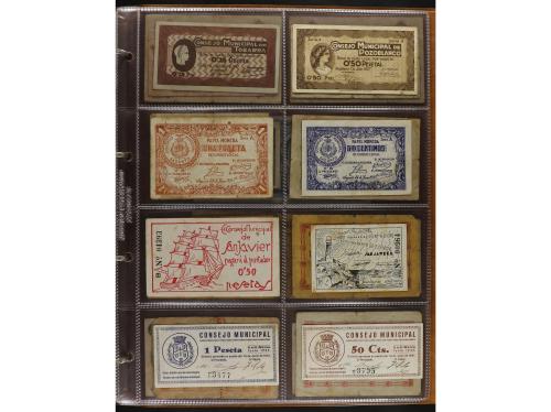 Lote 141 billetes. Varias PROVINCIAS DE ESPAÑA. Resto de col