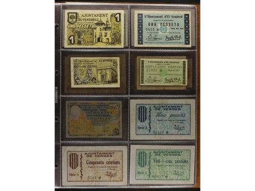 Lote 460 billetes. CATALUNYA. Muy interesante resto de colec