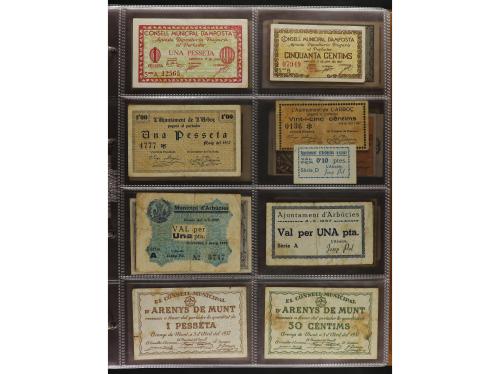 Lote 460 billetes. CATALUNYA. Muy interesante resto de colec
