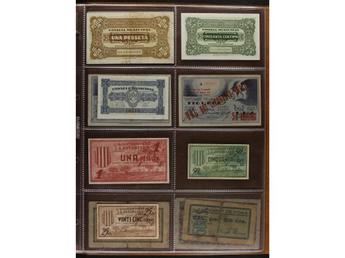 Lote 460 billetes. CATALUNYA. Muy interesante resto de colec