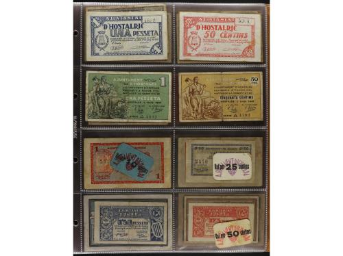 Lote 460 billetes. CATALUNYA. Muy interesante resto de colec