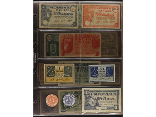 Lote 460 billetes. CATALUNYA. Muy interesante resto de colec