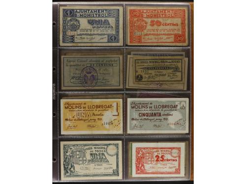 Lote 460 billetes. CATALUNYA. Muy interesante resto de colec