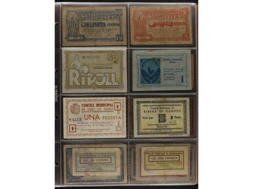 Lote 460 billetes. CATALUNYA. Muy interesante resto de colec
