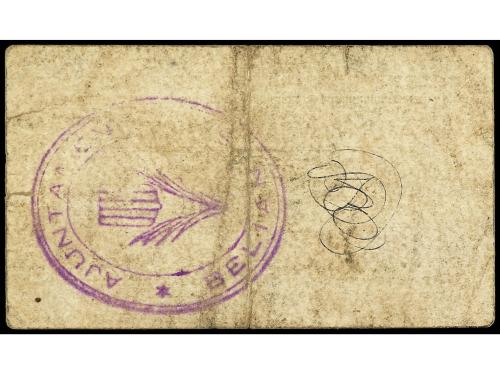 CATALUNYA. 50 Cèntims. Juny 1937. Aj. de BELIANES. Cartón. (