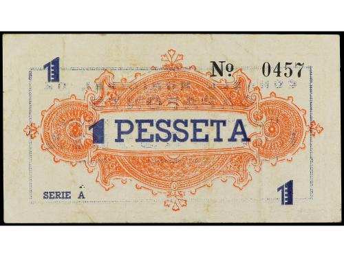 CATALUNYA. 1 Pesseta. C.M. de CAPAFONTS. Con firmas en anver