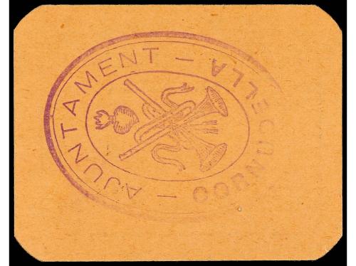 CATALUNYA. 50 Cèntims. C.M. de CORNUDELLA. Cartón. MUY RARO 