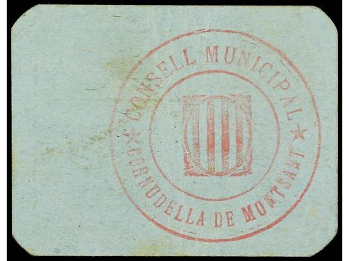 CATALUNYA. 1 Pesseta. C.M. de CORNUDELLA. Cartón. (Leves man