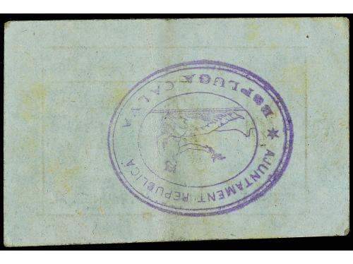 CATALUNYA. 50 Céntims. Aj. de L´ ESPLUGA CALVA. Cartón. Nume