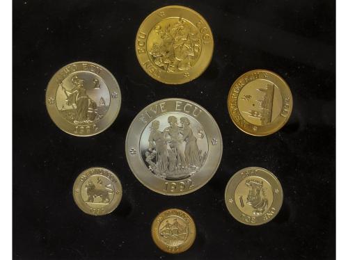 LOTES Y COLECCIONES EXTRANJERO. Lote 10 monedas. 1992 a 1996