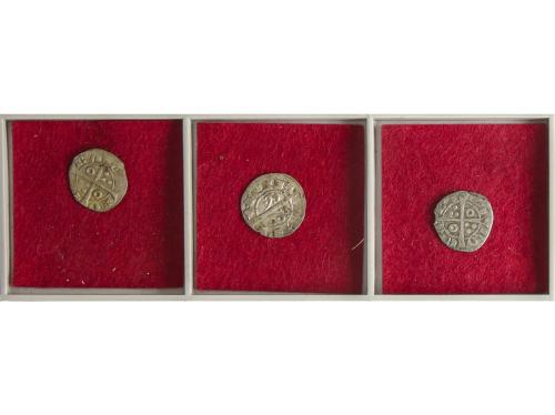 CATALUNYA-ARAGÓN. Lote 3 monedas Diner. JAUME I, JAUME II (2
