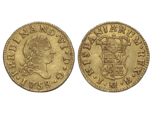 FERNANDO VI. 1/2 Escudo. 1758. MADRID. J.B. 1,77 grs. AC-564