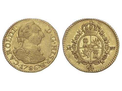 CARLOS III. 1/2 Escudo. 1786. MADRID. D.V. 1,70 grs. AC-1280