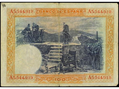 ESTADO ESPAÑOL. 100 Pesetas. 1 julio 1925. Felipe II. Serie 