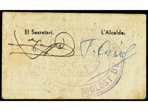 CATALUNYA. 50 Cèntims. Aj. d´ OLOST DE LLUÇANÈS. Cartón. MUY