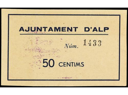 CATALUNYA. 50 Cèntims. 26 Maig 1937. Aj. d´ ALP. Cartulina. 