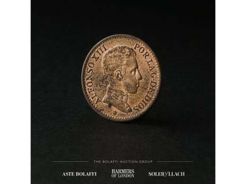 ALFONSO XIII. 1 Céntimo. 1906 (*6). S.M.-V. Anv.: Busto a de