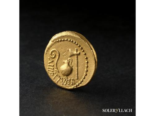 IMPERIO ROMANO. Áureo. 46 a.C. JULIO CÉSAR. Anv.: C. CAESAR 