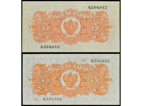 ESTADO ESPAÑOL. Lote 2 billetes 5 Pesetas. 18 Julio 1937. Po