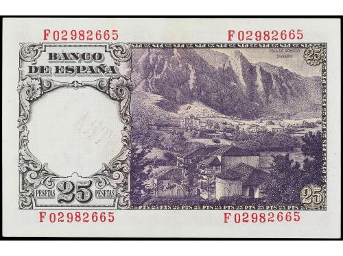 ESTADO ESPAÑOL. 25 Pesetas. 19 Febrero 1946. Flórez Estrada.