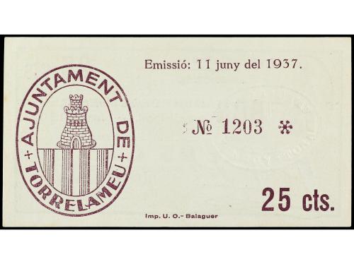 CATALUNYA. 25 Cèntims. Aj. de TORRELAMEU. AT-2549. EBC. 