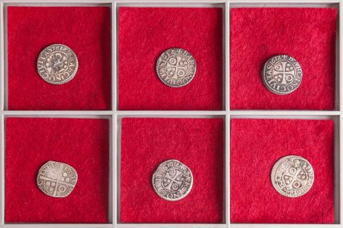 FELIPE III. Lote 6 monedas 1/2 Croat. 1611, 1612 (4), 1618. 