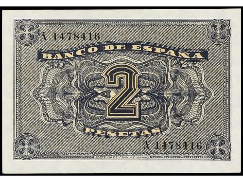 ESTADO ESPAÑOL. 2 Pesetas. 12 Octubre 1937. Catedral de Burg